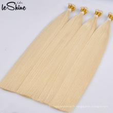 Qingdao Usine Prix Double Drawn Remy Pré-Séparé U Astuce Cheveux / Plat Astuce Cheveux Vierge Extension / Je Astuce Brésilien